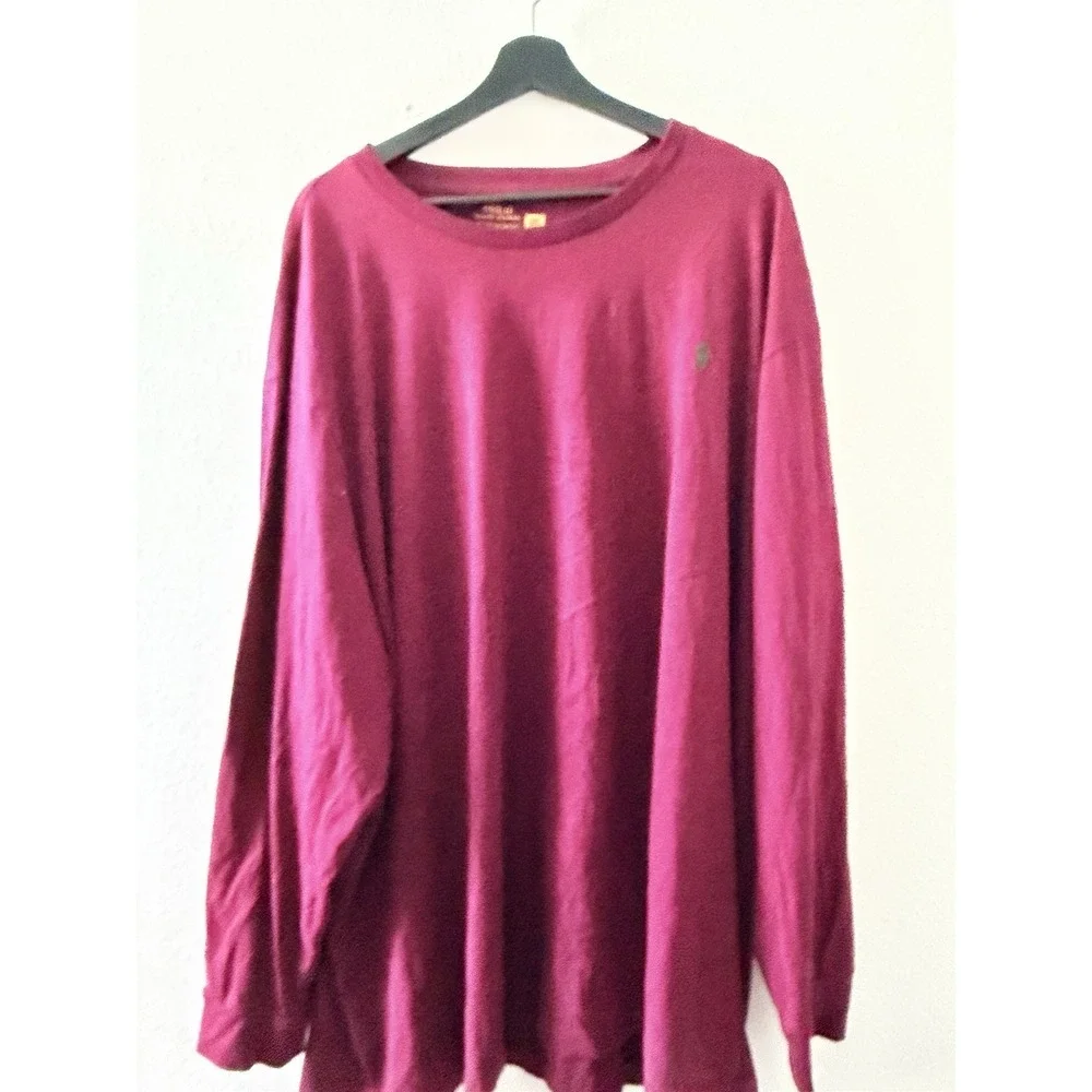 Polo Ralph Lauren Men's Long Sleeve T-Shirt Burgundy Size 4XL